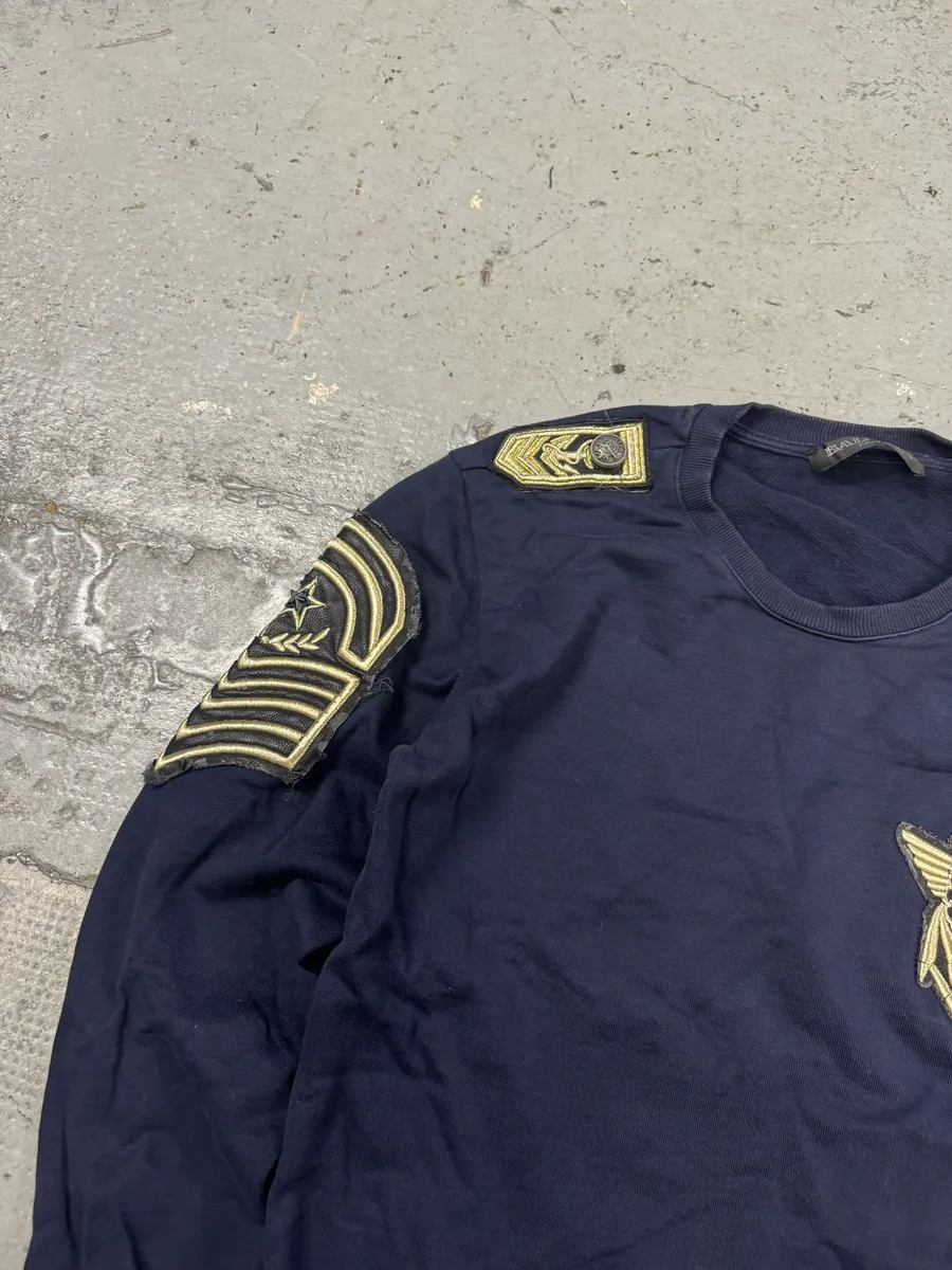 Balmain Navy Naval Captain Sweater - Image 7
