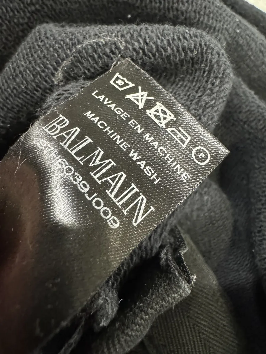 Balmain Navy & Orange Biker Zip-up Hoodie - Image 10