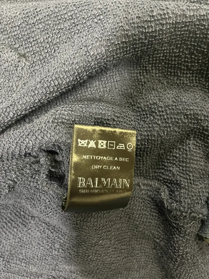 Balmain Navy Signature Icon Zip-up Sweatshirt - Image 11
