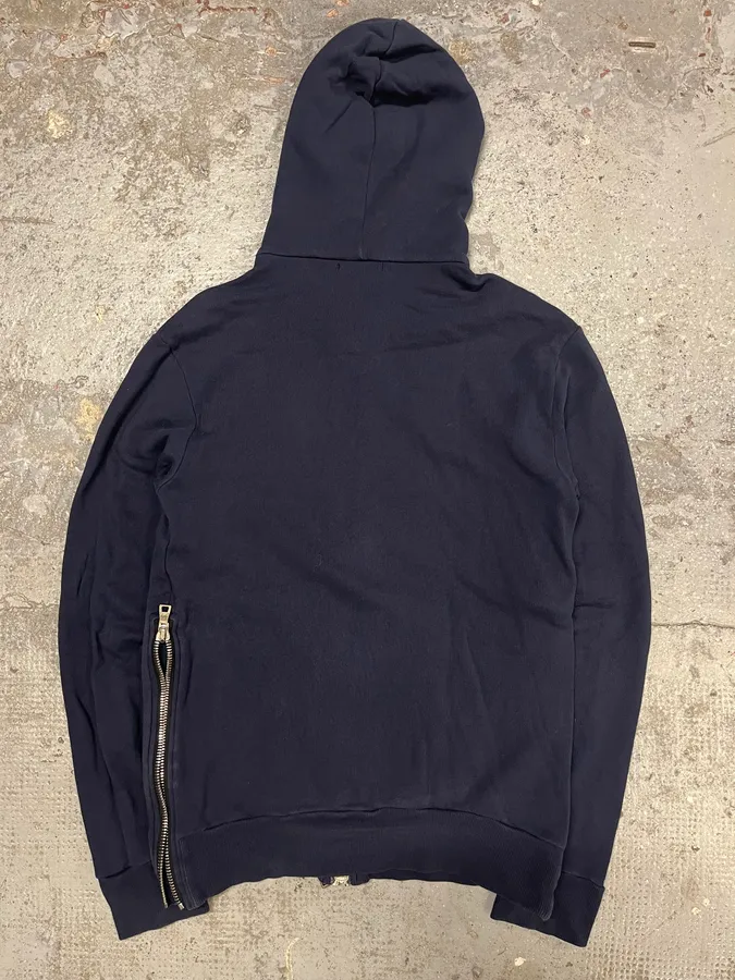Balmain Navy Signature Icon Zip-up Sweatshirt - Image 6
