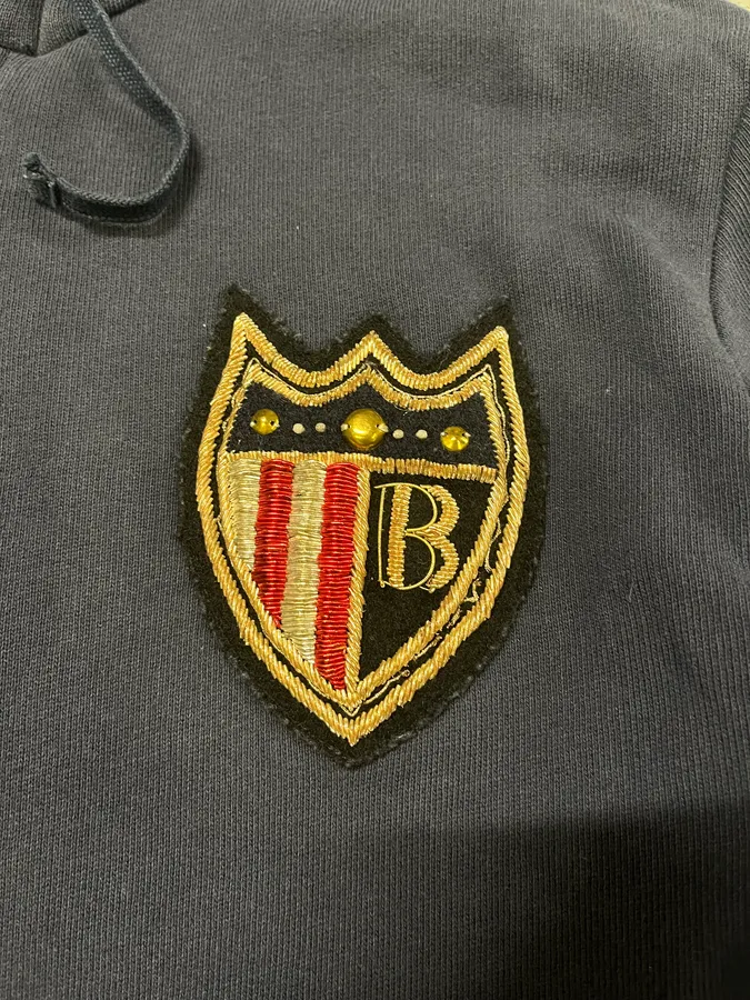 Balmain Navy Signature Icon Zip-up Sweatshirt - Image 8