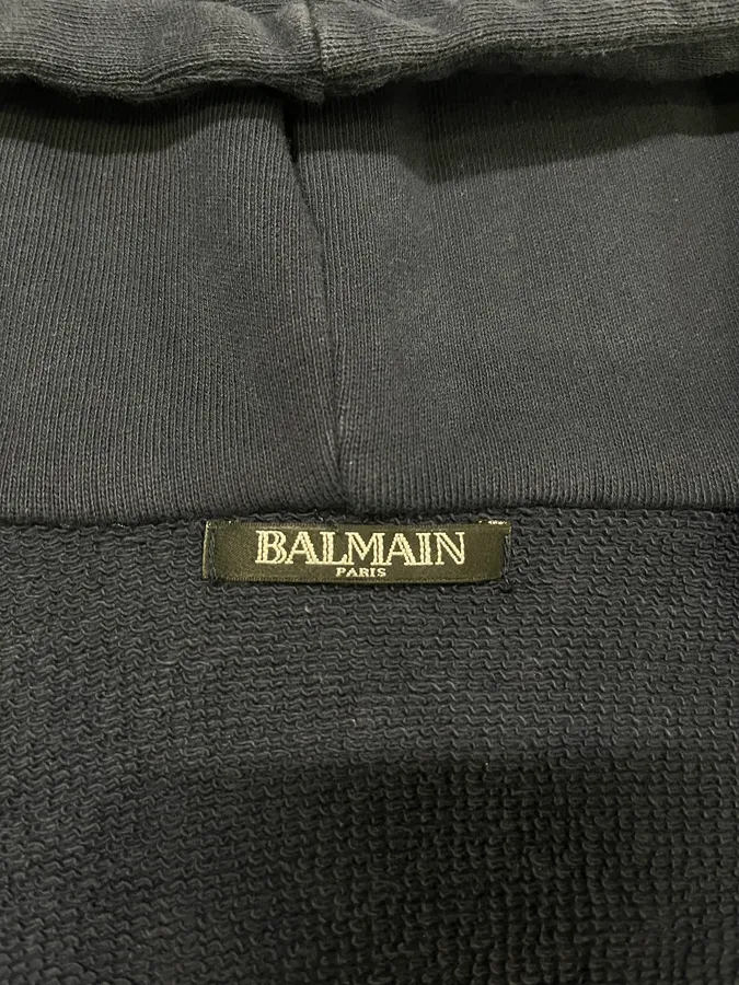 Balmain Navy Signature Icon Zip-up Sweatshirt - Image 9