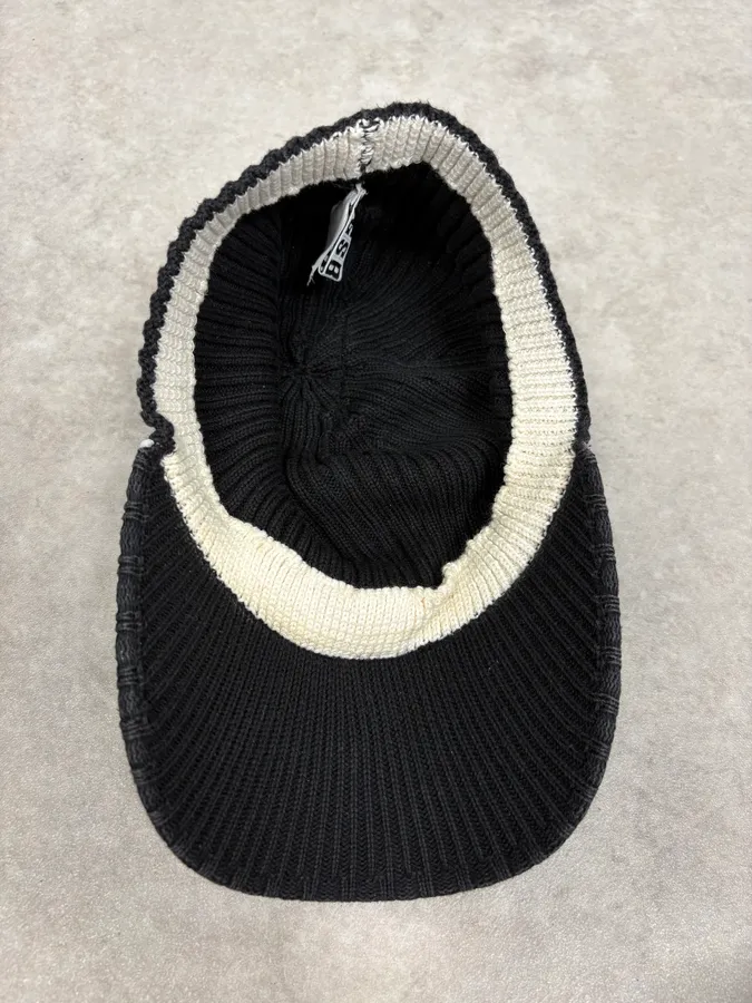 Bikkembergs Black Wool Ribbed Baseball Cap - Image 5