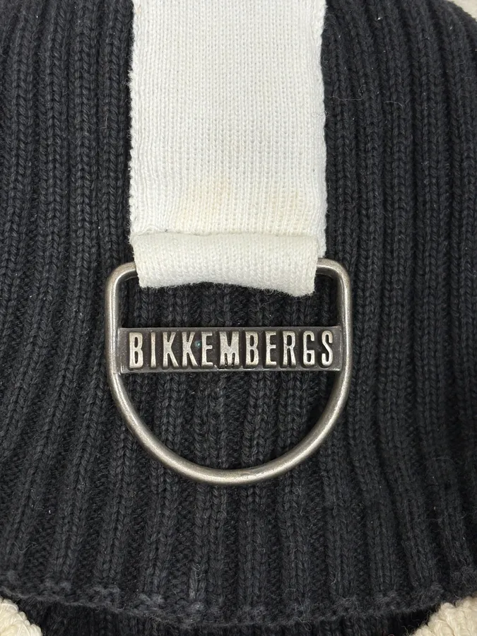 Bikkembergs Black Wool Ribbed Baseball Cap - Image 6