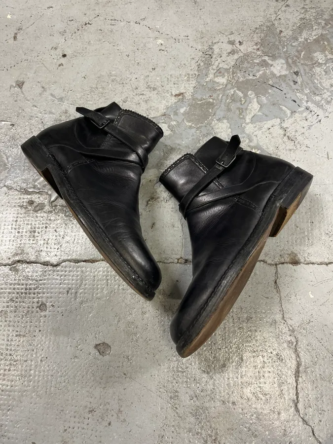 Bottega Veneta Black Leather Ankle Boots - Image 2