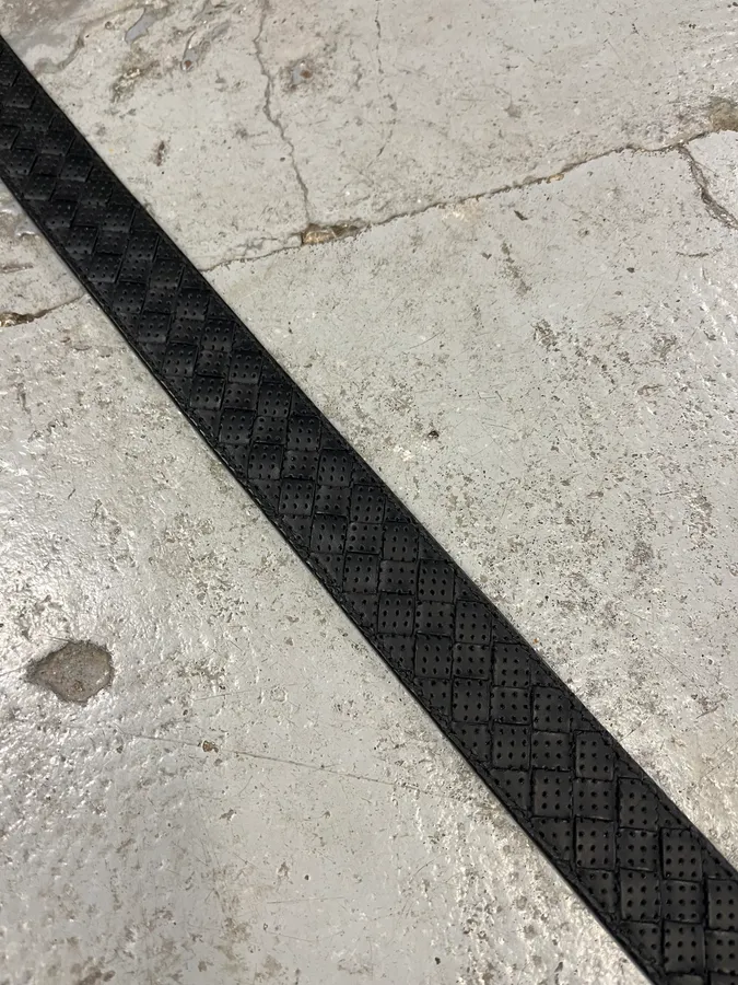 Bottega Veneta Black Perfored Leather Belt - Image 10