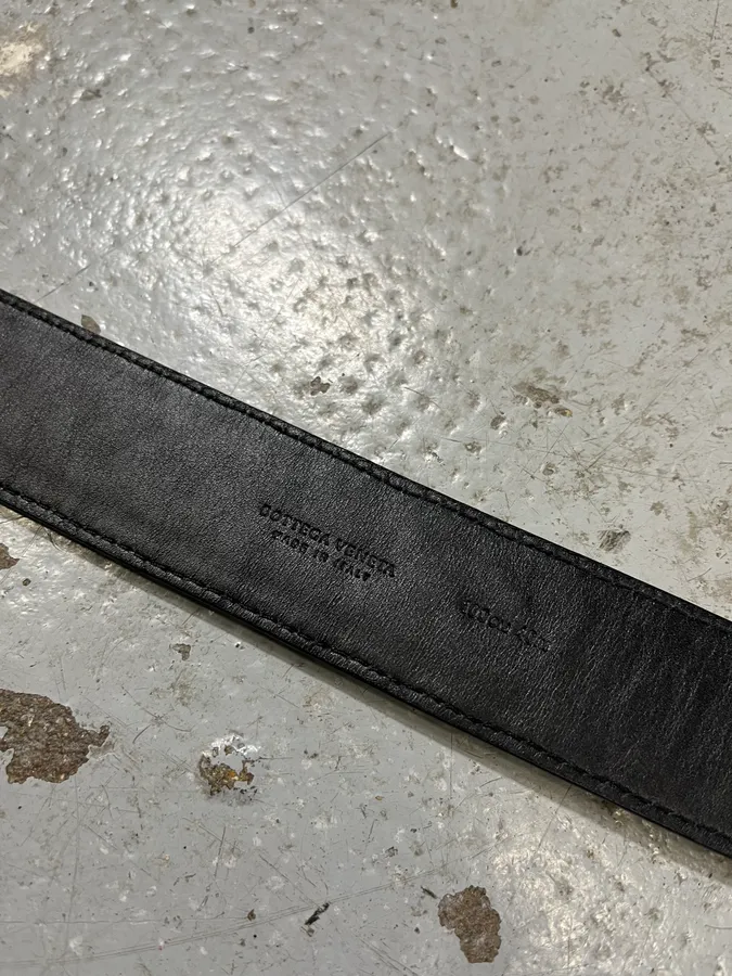 Bottega Veneta Black Perfored Leather Belt - Image 9