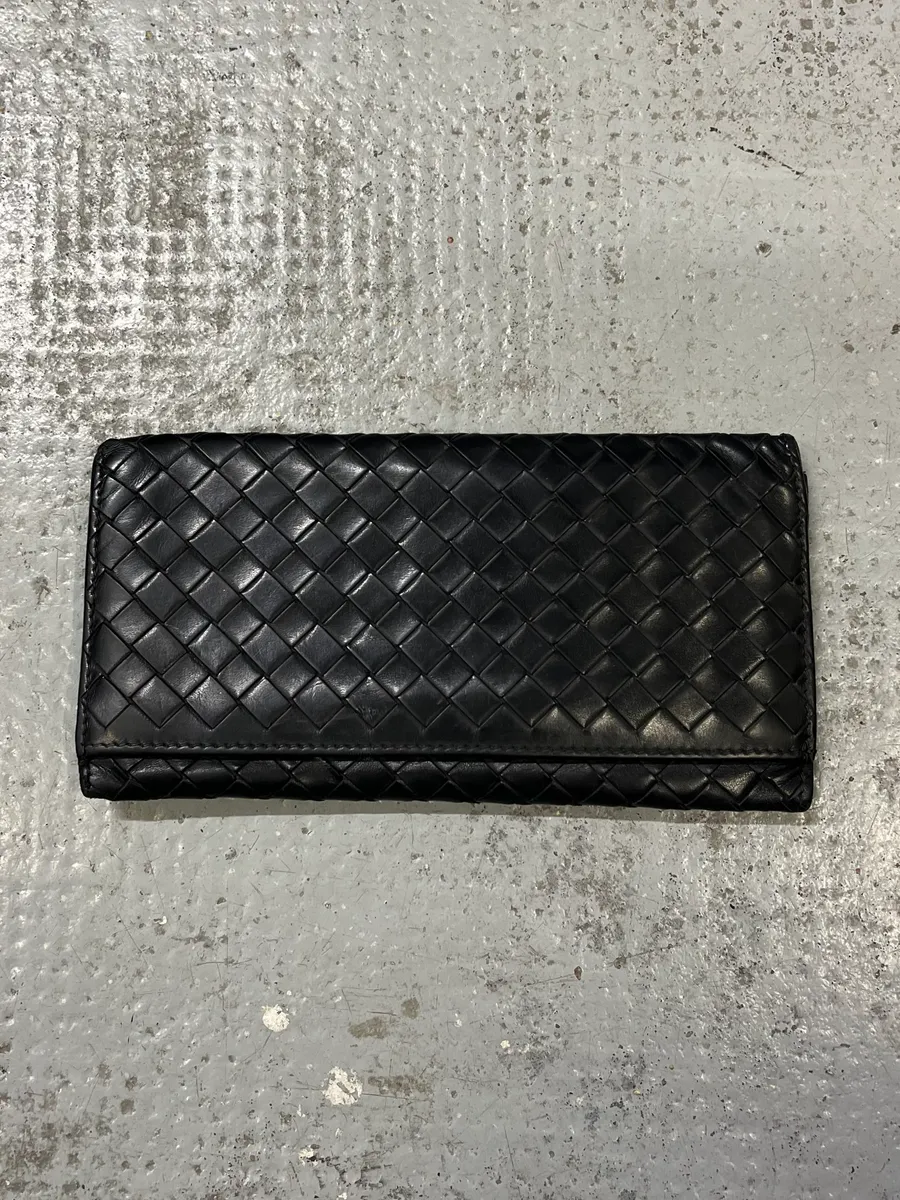 Bottega Veneta Black Signature Leather Wallet