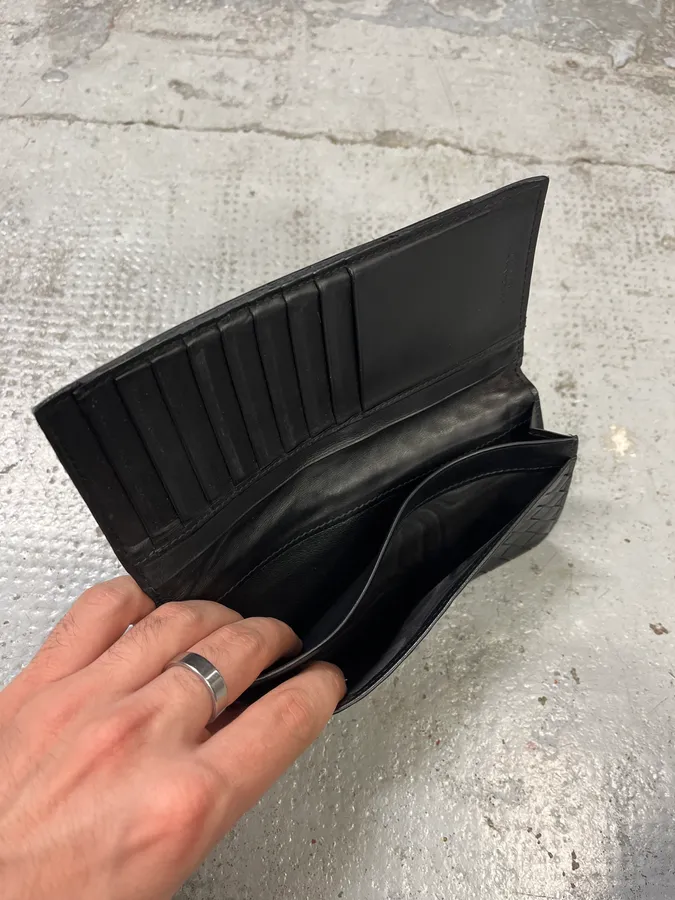 Bottega Veneta Black Signature Leather Wallet - Image 7