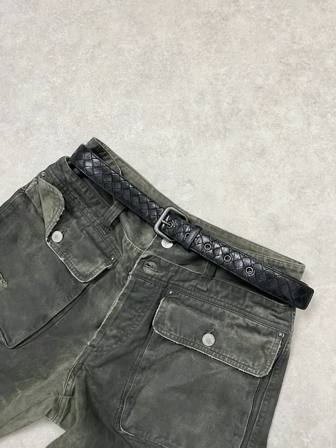 Bottega Veneta Black Woven Leather Belt