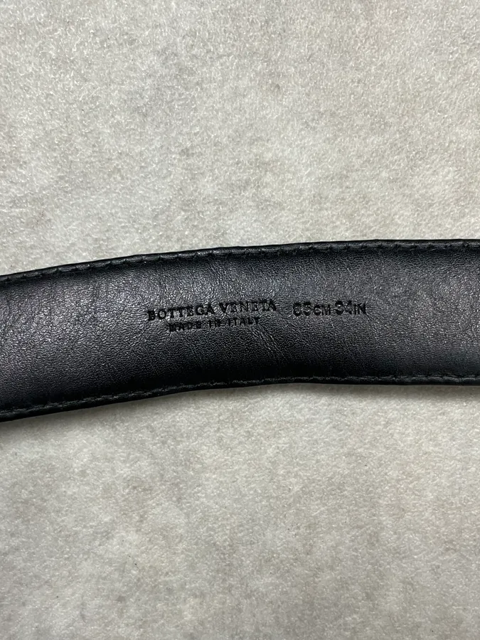 Bottega Veneta Black Woven Leather Belt - Image 7