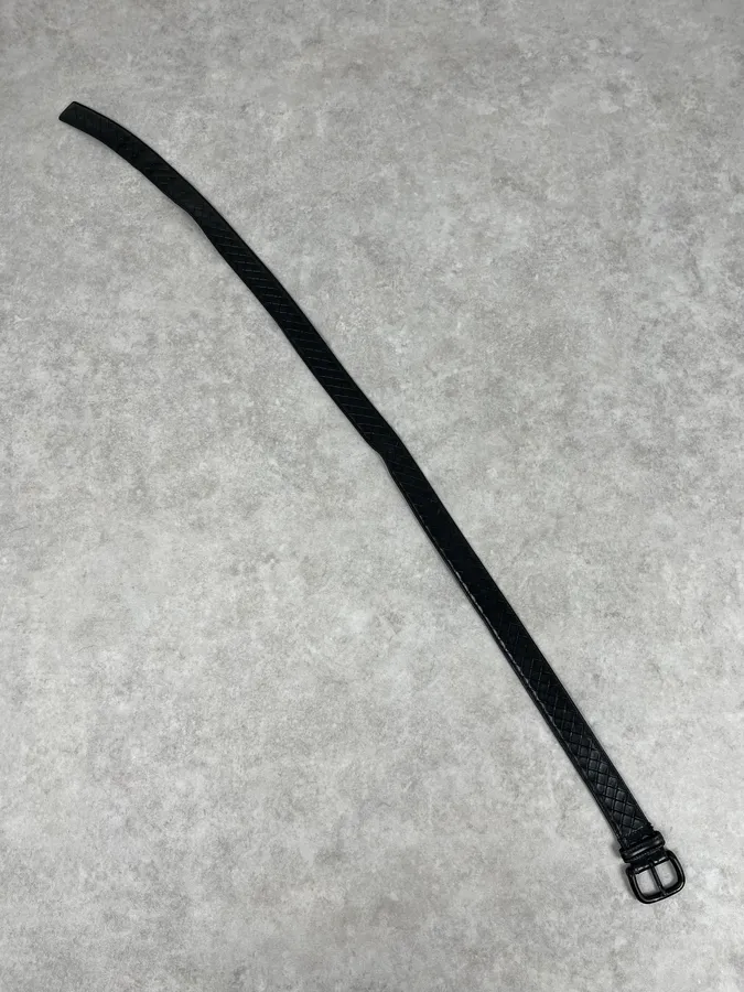 Bottega Veneta Black Woven Leather Premium Belt - Image 6