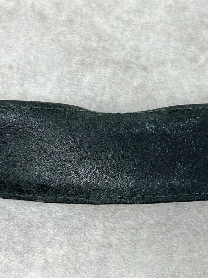 Bottega Veneta Black Woven Leather Premium Belt - Image 7