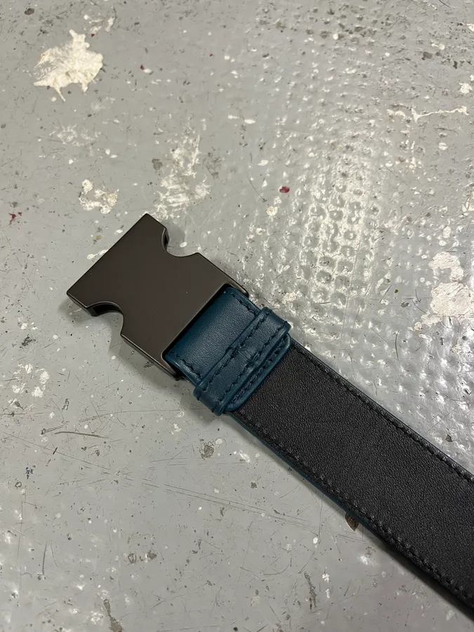 Bottega Veneta Blue Leather Tactical Belt - Image 10