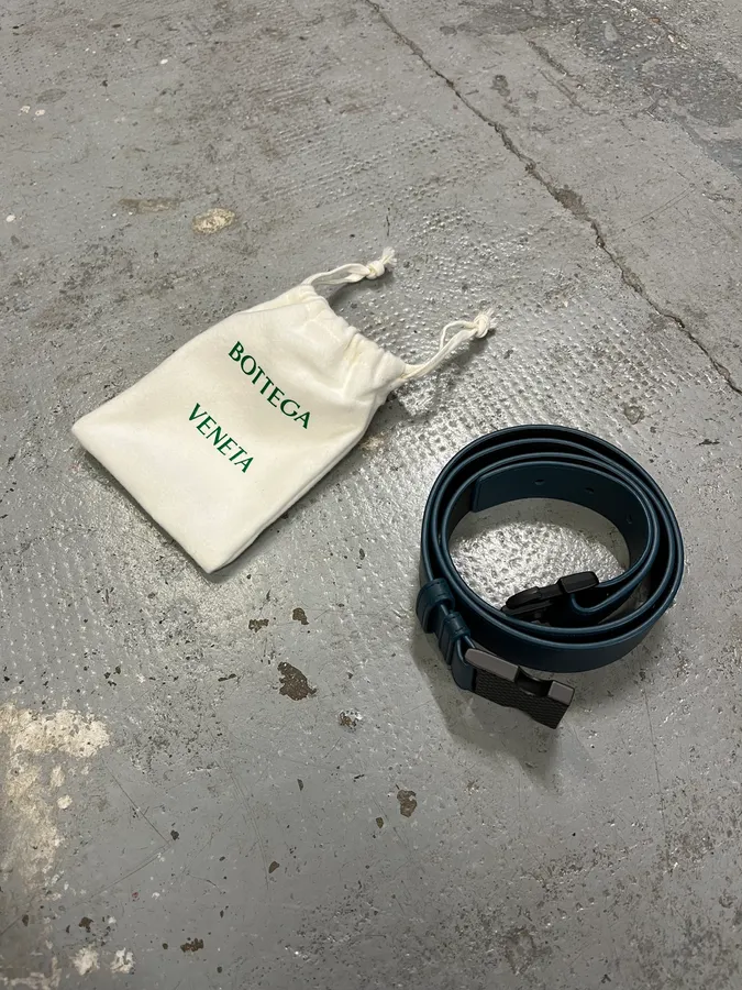 Bottega Veneta Blue Leather Tactical Belt - Image 2