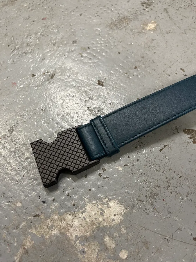 Bottega Veneta Blue Leather Tactical Belt - Image 6