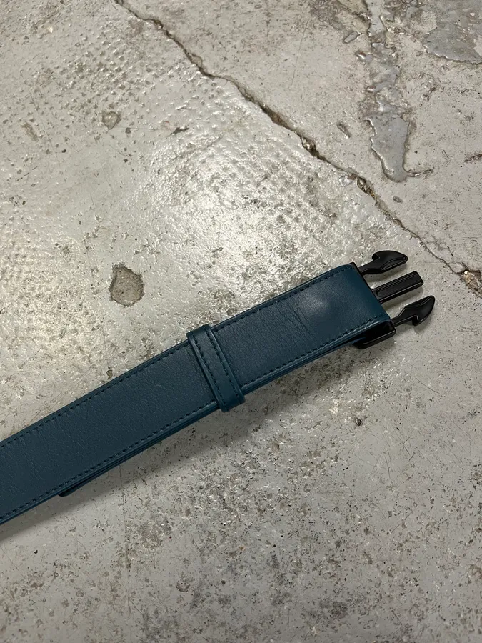 Bottega Veneta Blue Leather Tactical Belt - Image 7