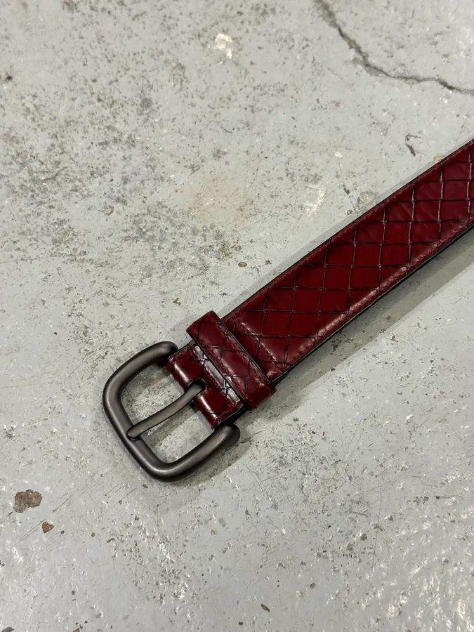 Bottega Veneta Bordeaux Leather Belt - Image 5