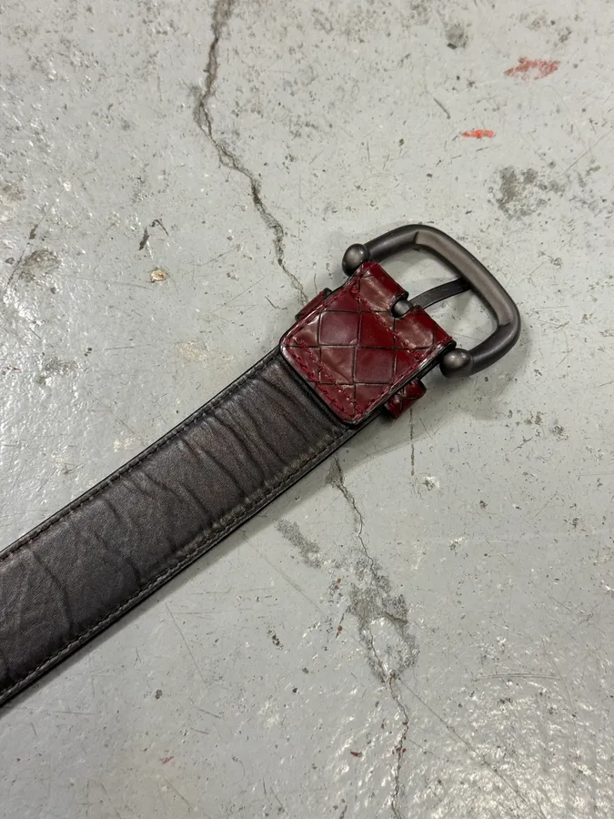 Bottega Veneta Bordeaux Leather Belt - Image 6