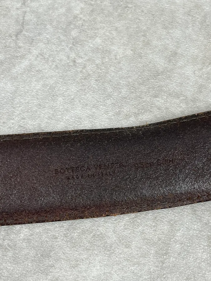 Bottega Veneta Brown Intrecciato Woven Leather Belt - Image 7