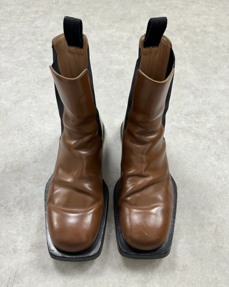 Bottega Veneta Brown Leather Boots - Image 6