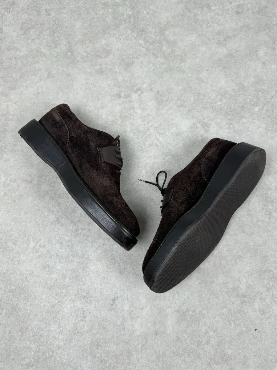 Bottega Veneta Brown Suede Derby Shoes - Image 7