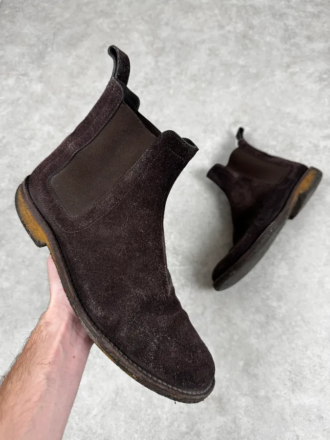 Bottega Veneta Brown Suede Leather Boots