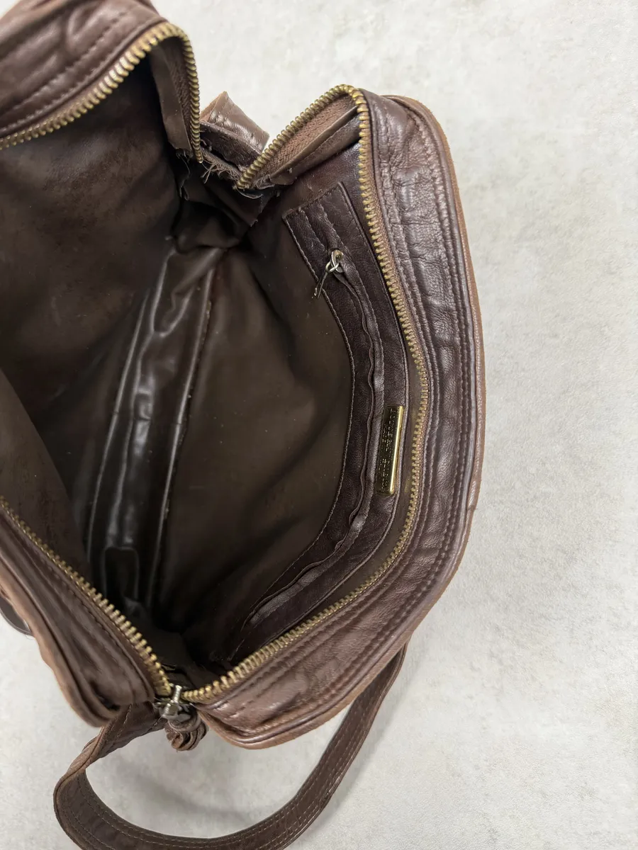 Bottega Veneta Brown Woven Leather Shoulder Bag - Image 8
