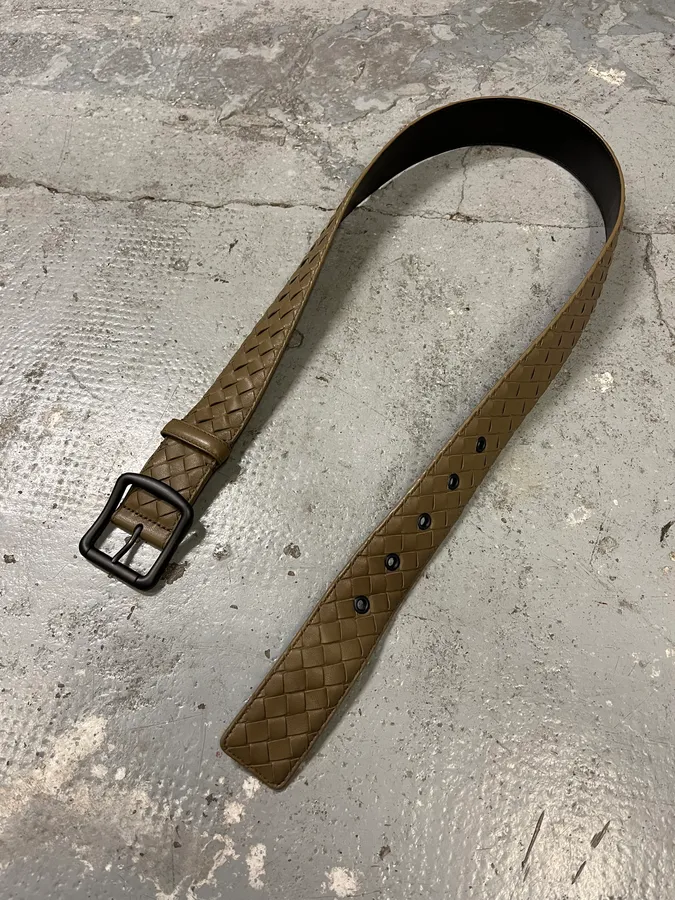 Bottega Veneta Leather Embossed Belt - Image 4