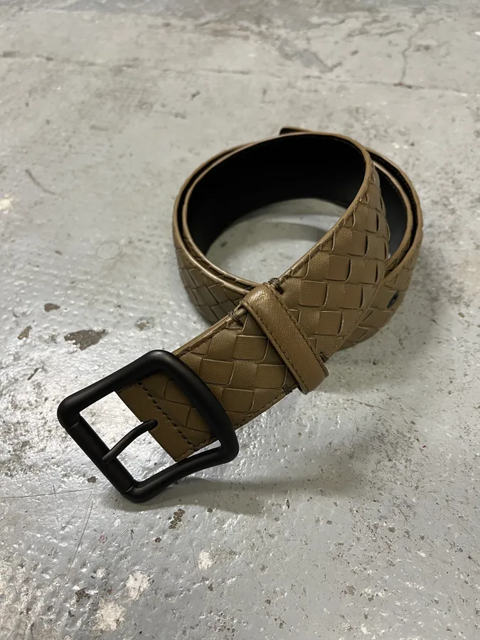 Bottega Veneta Leather Embossed Belt - Image 5