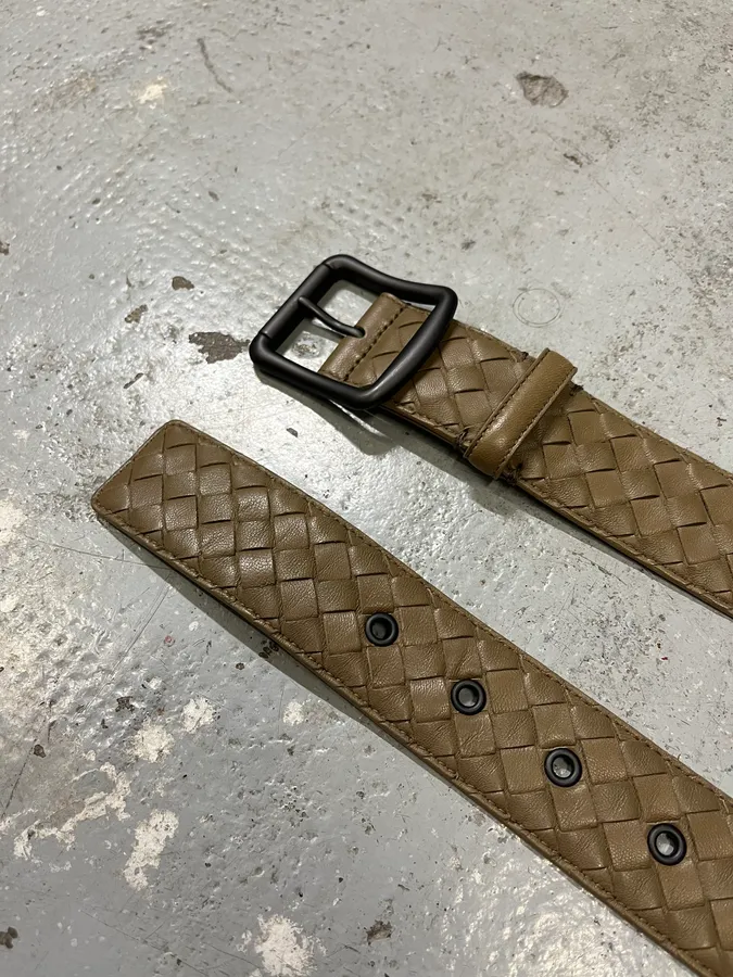 Bottega Veneta Leather Embossed Belt - Image 6