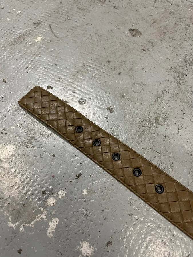 Bottega Veneta Leather Embossed Belt - Image 7