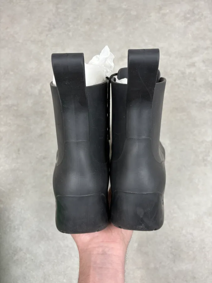 Bottega Veneta Puddle Black Leather Gum Boots - Image 7
