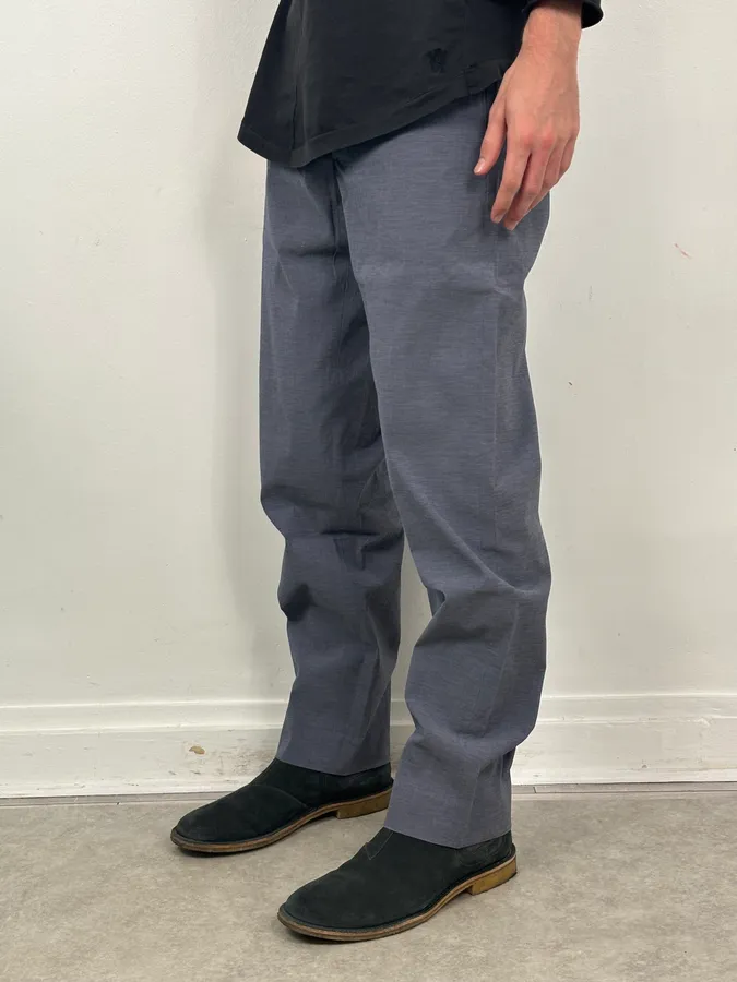 Burberry Blue Cotton Chino Pants - Image 4