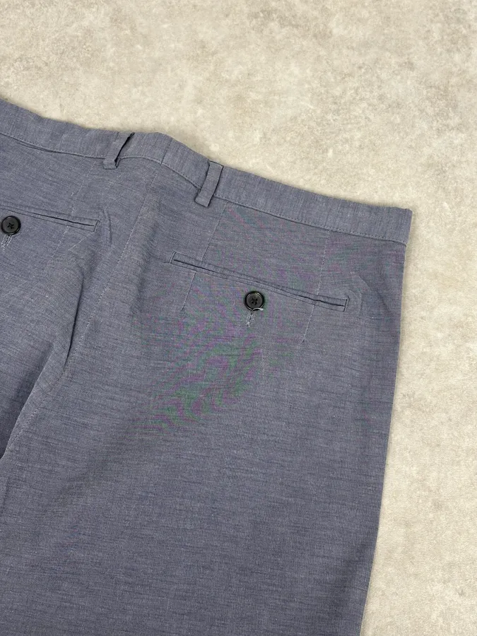 Burberry Blue Cotton Chino Pants - Image 8