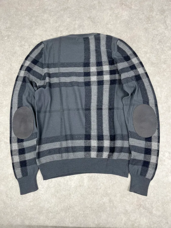 Burberry Grey Signature Tartan Sweater - Image 6