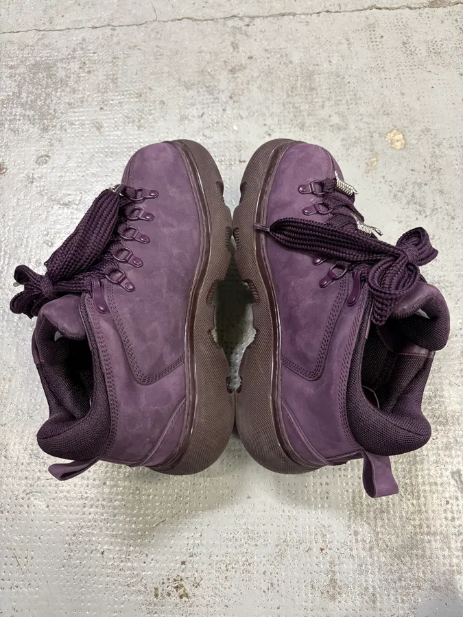 Burberry Purple Leather Extra Bubble Sneakers - Image 4