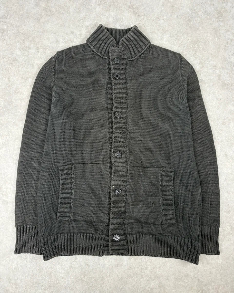 C.P. Company Brown Premium Wool Cardigan Sweater