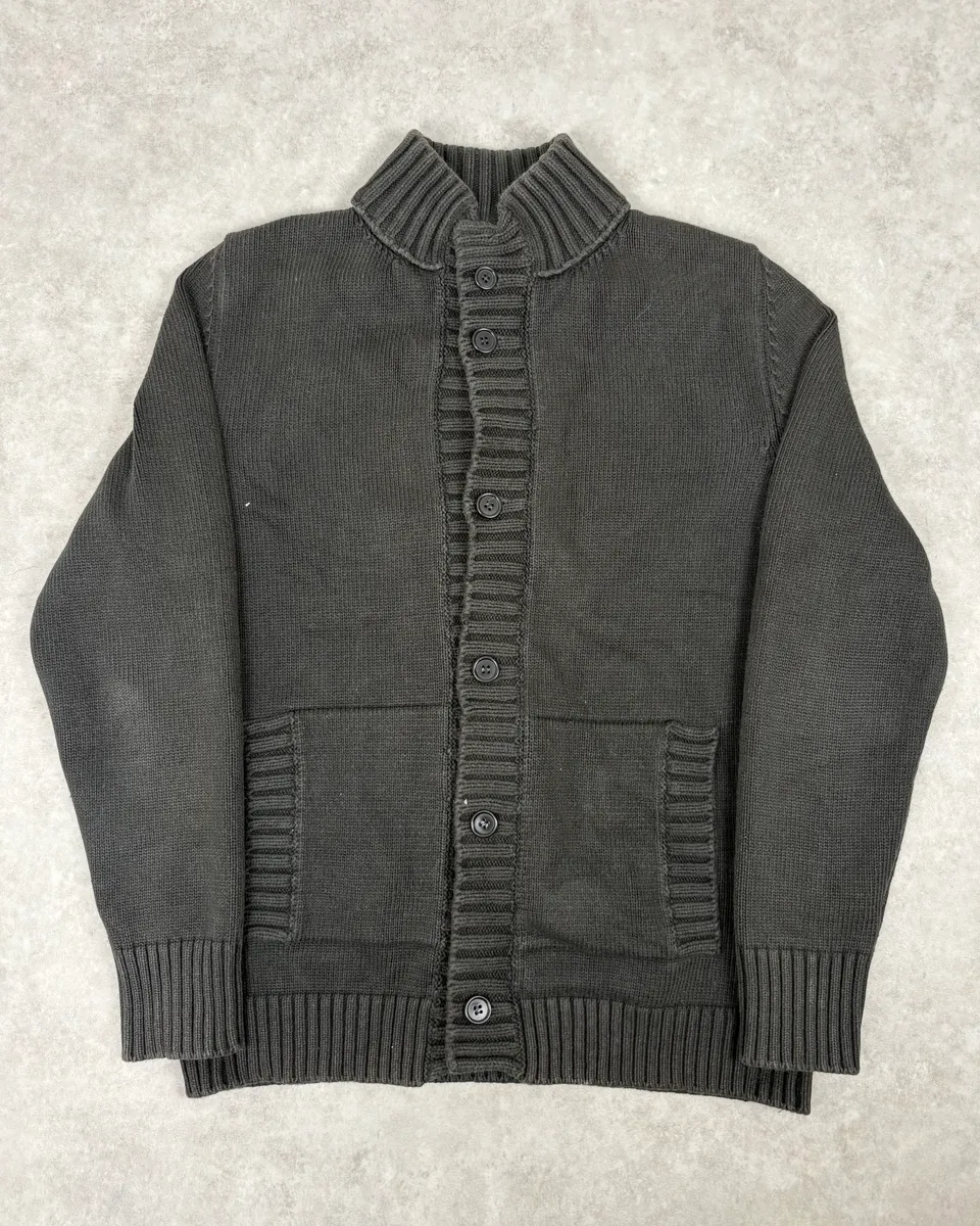 C.P. Company Brown Premium Wool Cardigan Sweater - Image 2