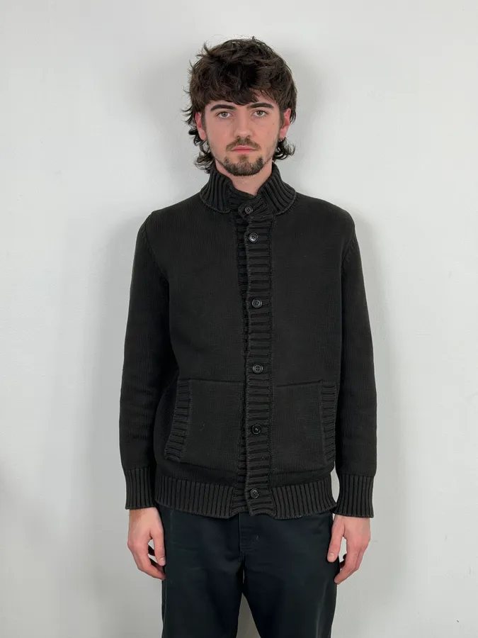 C.P. Company Brown Premium Wool Cardigan Sweater - Image 3