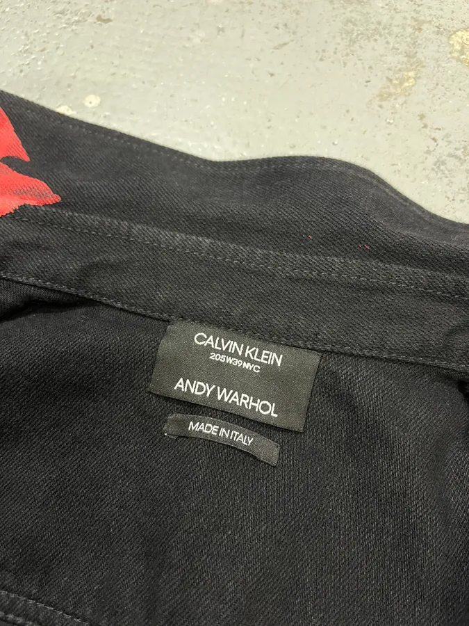 Calvin Klein x Andy Warhol Red Black Lacquered Denim Jacket - Image 10