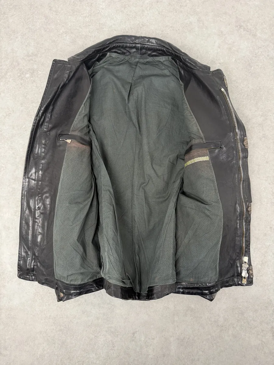 Carol Christian Poell Black Scarstitched Horse Leather Jacket - Image 14