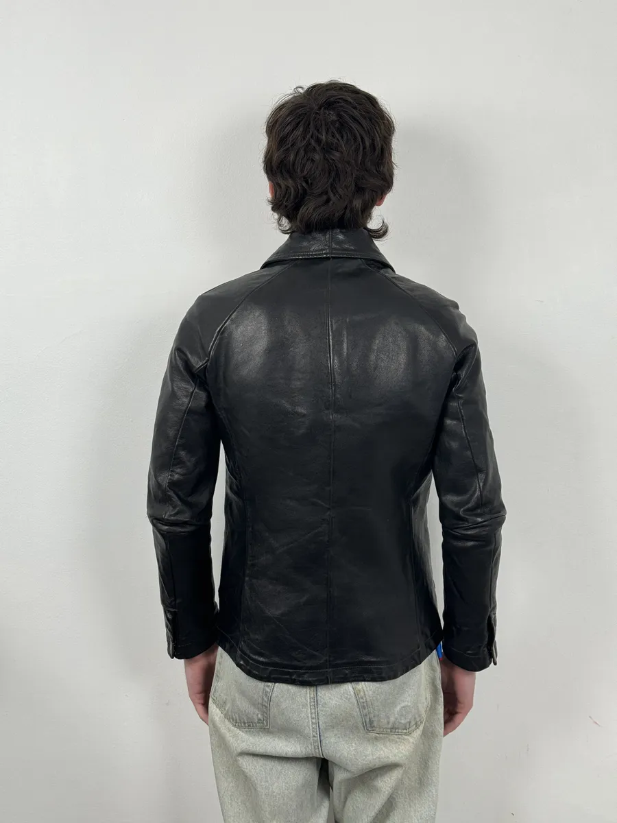 Carol Christian Poell Black Scarstitched Horse Leather Jacket - Image 4