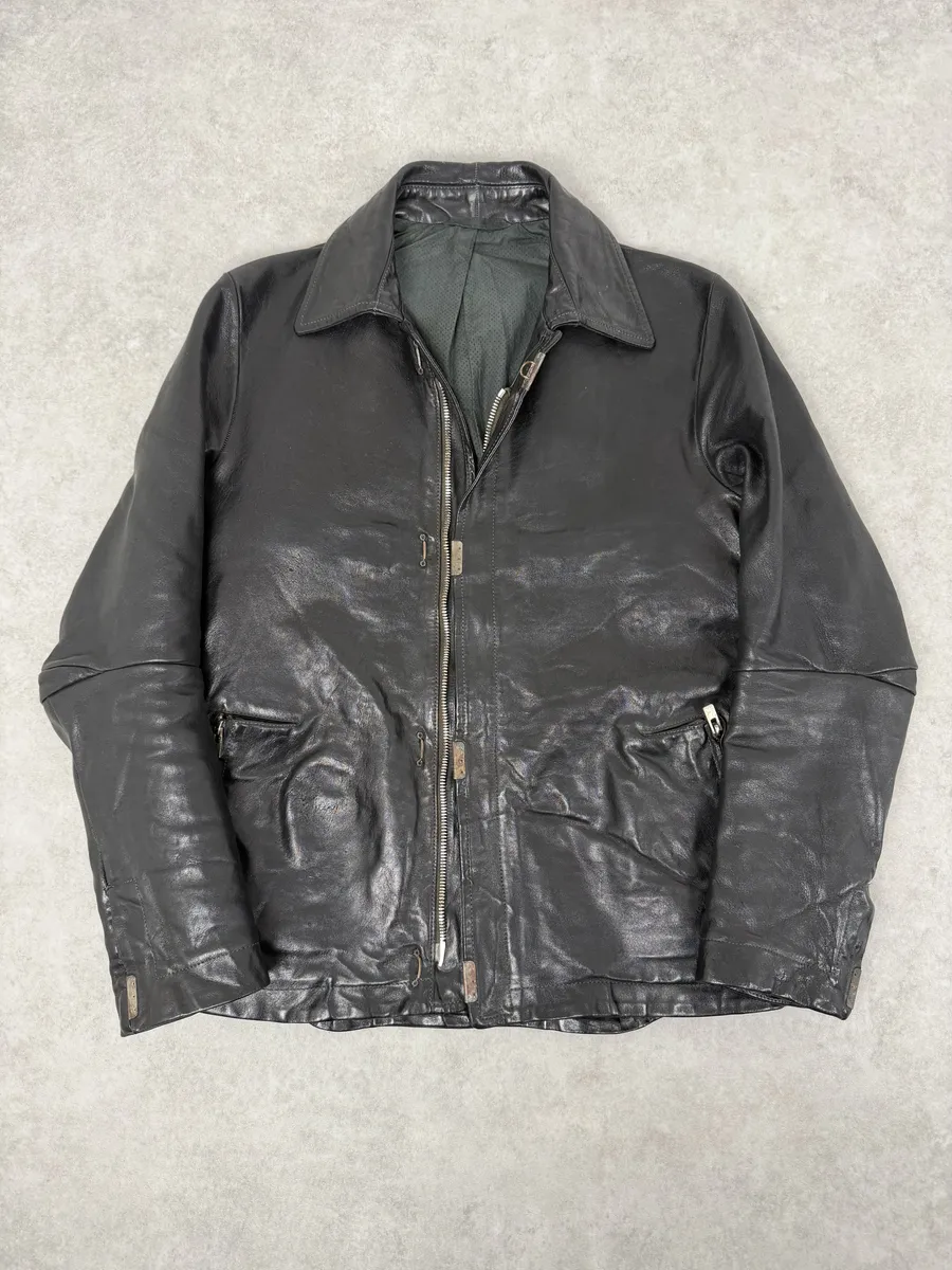 Carol Christian Poell Black Scarstitched Horse Leather Jacket - Image 5