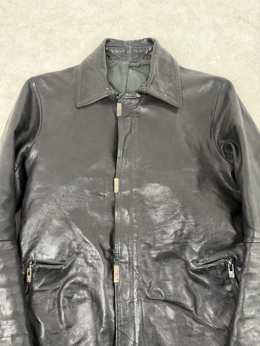Carol Christian Poell Black Scarstitched Horse Leather Jacket - Image 7