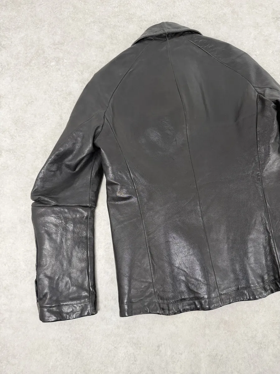 Carol Christian Poell Black Scarstitched Horse Leather Jacket - Image 8