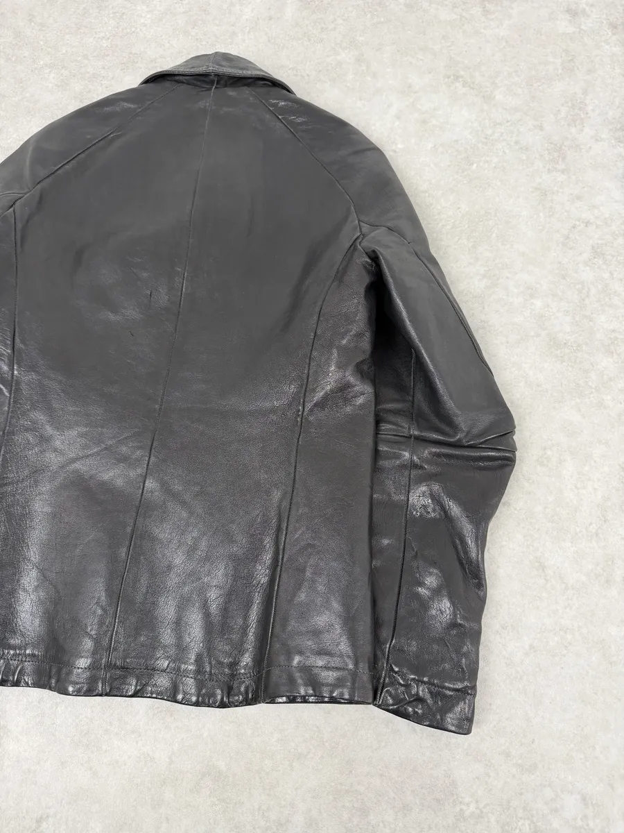 Carol Christian Poell Black Scarstitched Horse Leather Jacket - Image 9