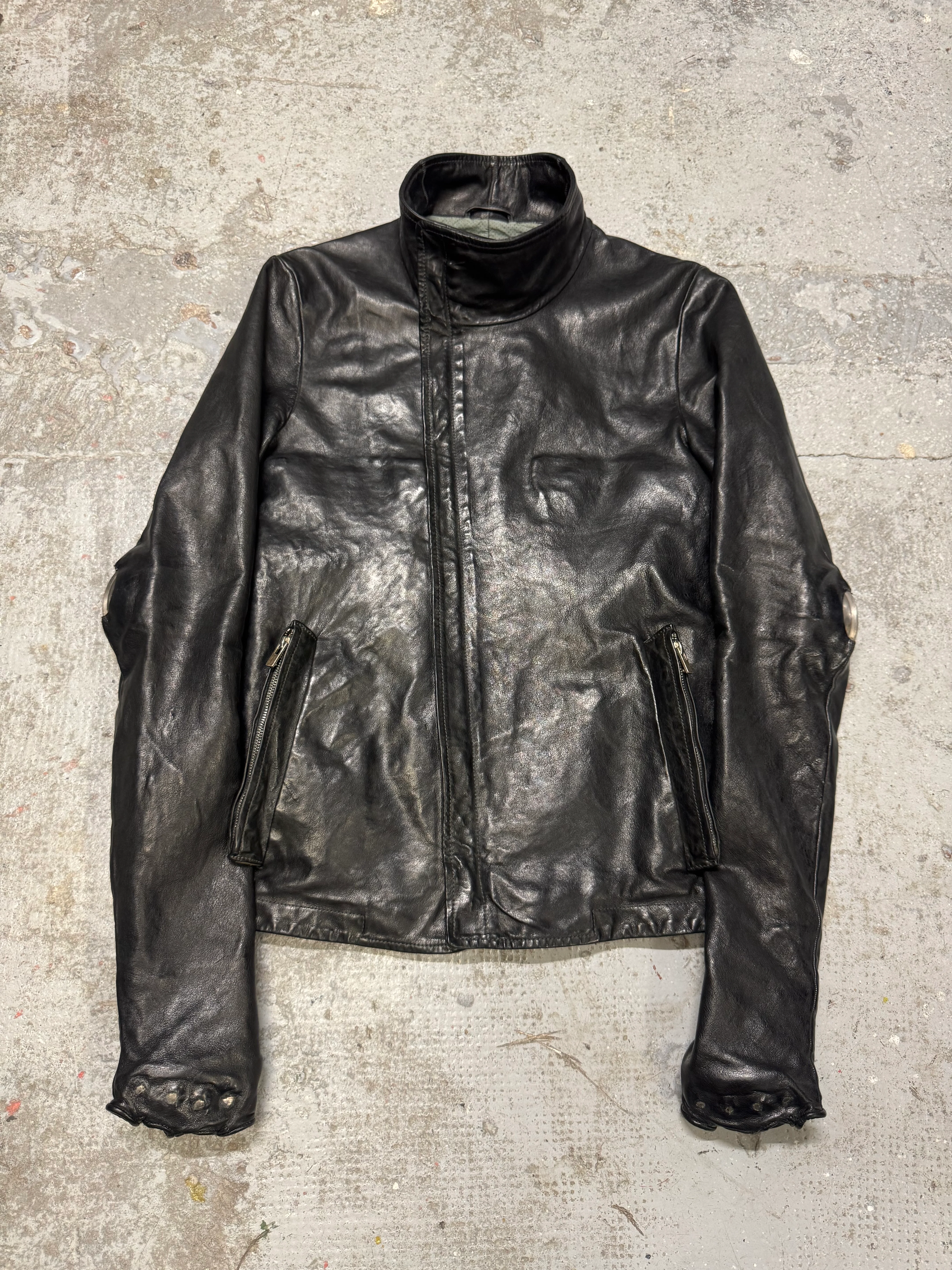 Carol Christian Poell Gloved Prosthetic Elbow Black Leather Jacket - Image 7