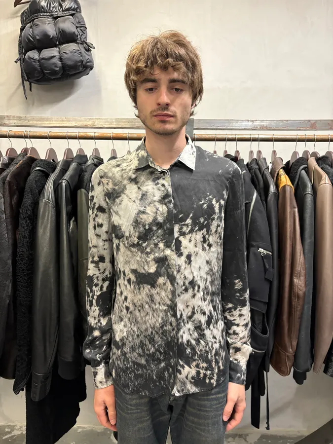 Cavalli Black Obscur Cow Fur Shirt - Image 2