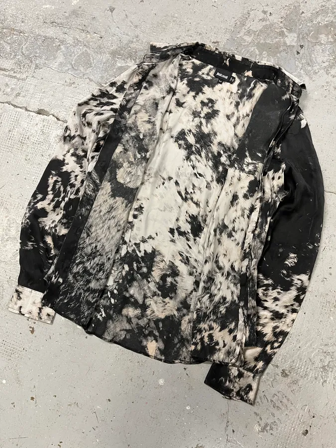 Cavalli Black Obscur Cow Fur Shirt - Image 5